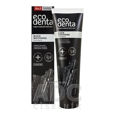 EcoDenta BLACK WHITENING čierna na bielenie zubov 100 ml