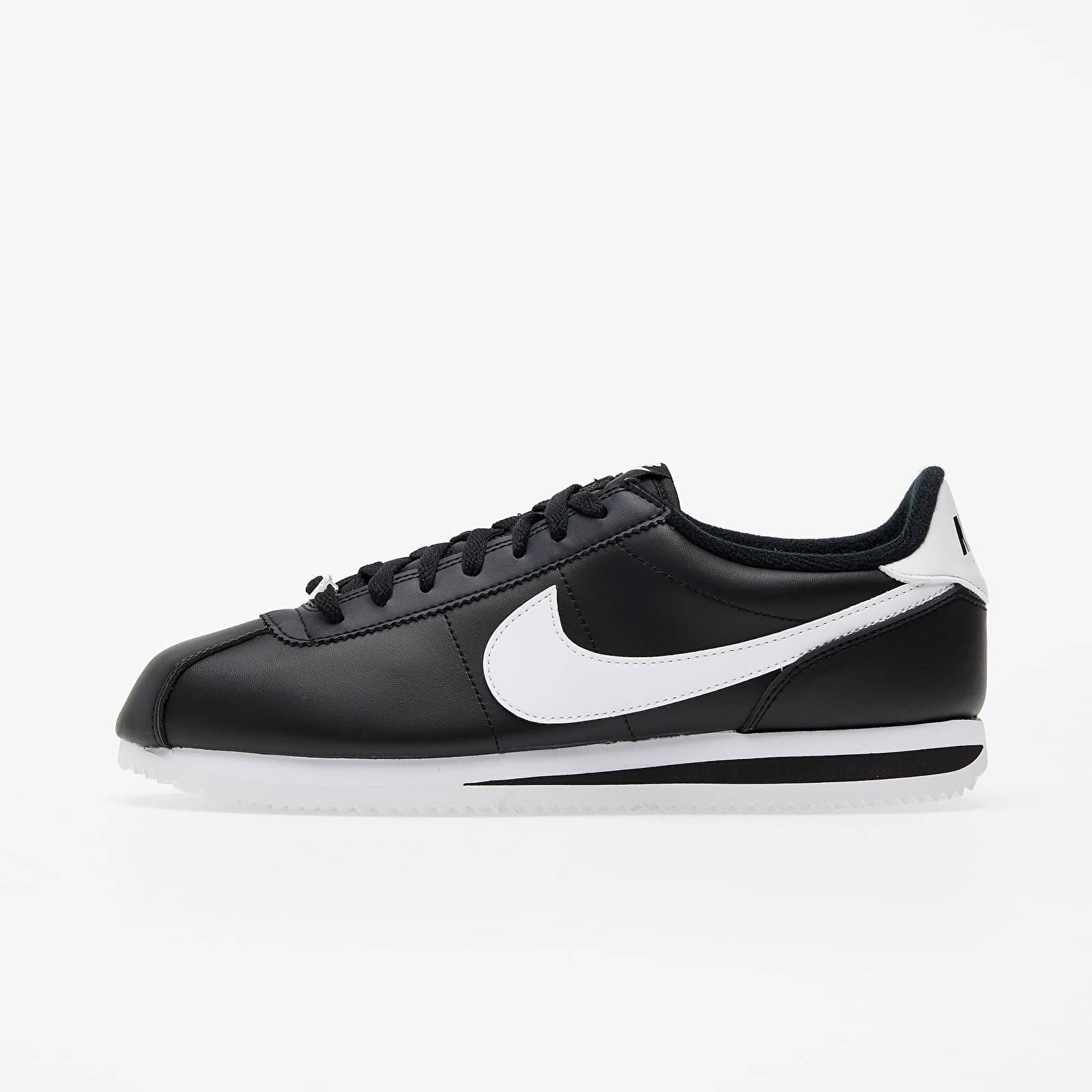 nike cortez navy leather