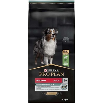 Purina Pro Plan Medium Adult Sensitive Digestion за кучета от средни породи, Агне- 14 кг