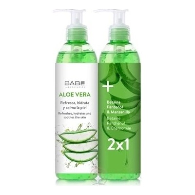 Babé tělo Aloe Vera gel 100% 2 x 300 ml dárková sada