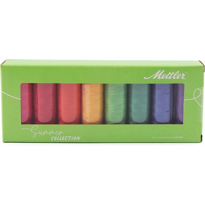 Prima-obchod Sada bavlněných nití Silk-finish Mettler 8x150 m, barva 3 mix léto