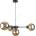 Keter Lighting Пендел KALIOPE II 4xE14/50W/230V черен/опушен бежов (KE0158)