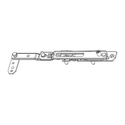 ROTO NT/NX falc ram.nůžek Designo 3-kří. hloub. falcu 24/30 mm 13V stříbrný levý
