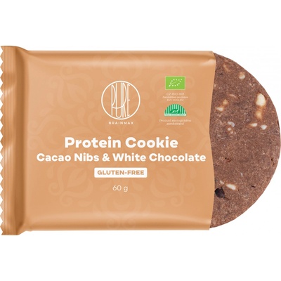 BrainMax Pure Protein Cookie BIO kakaové boby/bílá čokoláda 60 g