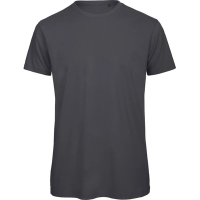 B&C tričko Inspire T medium fit z bio bavlny krátký rukáv pánské šedé tmavé