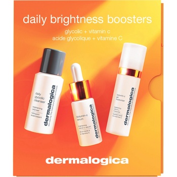 Dermalogica Daily Brightness Boosters Skin Kit Rozjasňujúca sada Čistiaci prípravok 30 ml + Sérum 10 ml + Vyživujúci gél 15ml