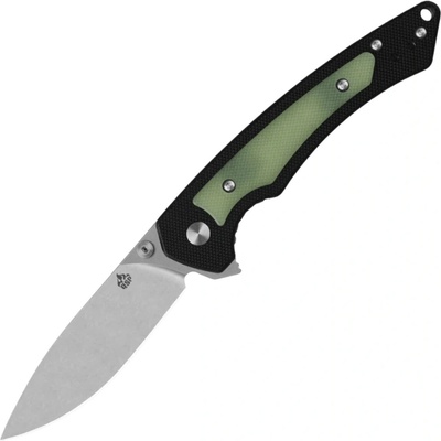 QSP Knife Peregrine 10Cr15MoV, Black G10, Glow-in-the-Dark G10 inlay Linerlock QS177-A1