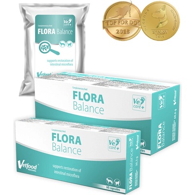 Vetfood Obnova střevní mikroflóry Flora balance 15 kapslí