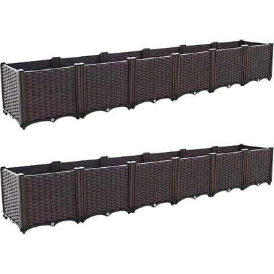 Garden King Modulárny vyvýšený záhon MULTIFLEX 37 hnedý VZM96 240 x 40 x 37 cm sada 2 balenia