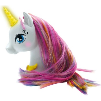 Lexibook My Magic Interactive Styling Head Unicorn - детска кукла за правене на прически (бял-розов) (D68418)