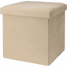 Home Styling Collection Skládací pouf s manšestrovou úpravou, 38 x 38 x 38 cm