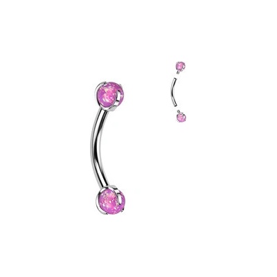 Šperky4U piercing do obočí titan opál TIT1279-OP22 – Sleviste.cz