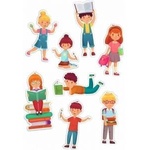 LearnHow Double-sided window decorations - Children 01 8pcs
