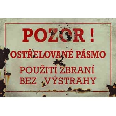 Ceduľa Pozor Ostrešované pásmo