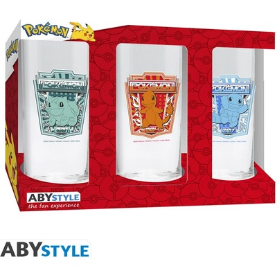 Pohár Pokemon - Kanto Starter's, 0,29 l