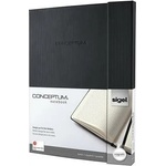 Sigel Conceptum Softwave hardcover squared A4 notebook black (SICO141)