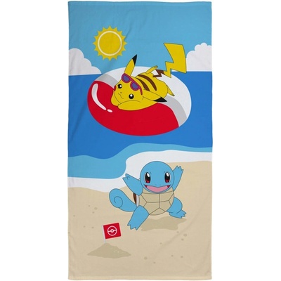 Halantex Osuška Pokémon / ručník Pokémon Pikachu Beach 70x140 cm