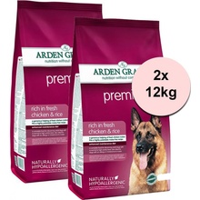 Arden Grange Premium rich in fresh chicken & rice 2 x 12 kg