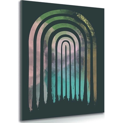 Obraz street art duha Mid-Century - 100x150