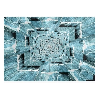 FT7698 Samolepiaca textilní fototapeta 3D ilúzia modrá, rozmery 254cm x 184cm