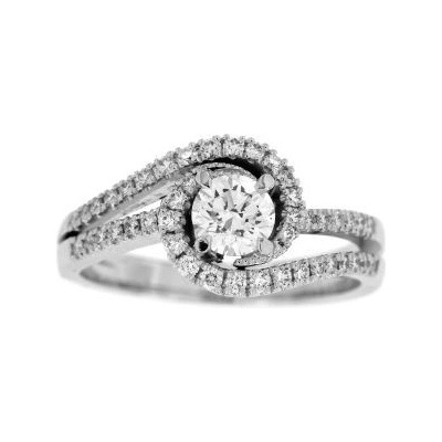 Zlatnictví U Kostela Diamantový prsten z bílého zlata 33211