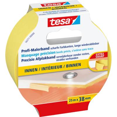 Tesa Precision Indoor 56271-00000-01 Krepová lepiaca páska 25 m x 38 mm žltá 1 ks