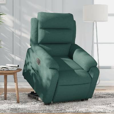 vidaXL 11461.3205010 Elektrické zvedací polohovací tmavě zelené textil
