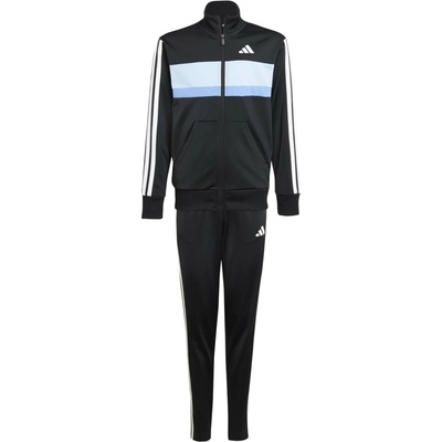 adidas chlapčenská súprava 3 STRIPES TIBERIO čierna svetlomodrá biela