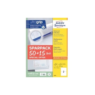Avery Zweckform Етикети 210х148мм 50+15л 6604