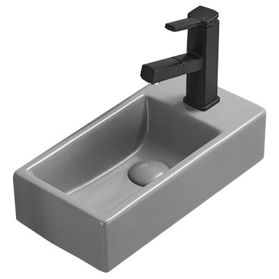 Mexen Inez лява плотна мивка 40 x 20 см, светло сив мат - 21484061L (21484061L)