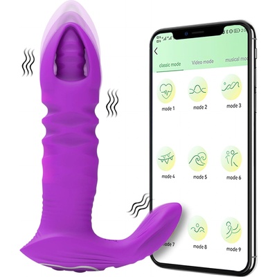 AlvUp - интелигентен избутващ анален вибратор (лилав)