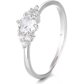 DELIS Пръстен от сребро 925, jw1334, елегантен дизайн с камък, с родиево покритие (jw1334)