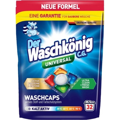Der Waschkönig Gel práškové kapsle na praní 5-komorové Universal 32 PD – Zboží Mobilmania