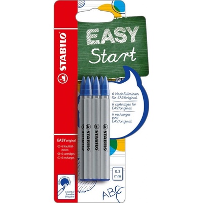 Stabilo Easy náhradná náplň fine 0,3 mm balenie 6 ks modrá
