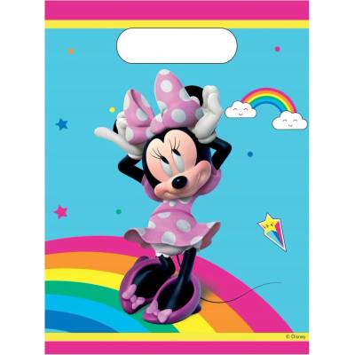 Disney Minnie Makes Me Smile plastová darčeková taška, darčeková taška 6 kusov