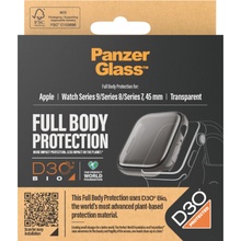 PanzerGlass Tvrdené sklo Full Body D3O pre Apple Watch 9/8/7 45 mm, transparentná, transparentná 3687