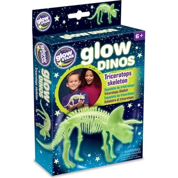 Image 1 of Brainstorm Фосфоресцираща фигурка Brainstorm Glow Dinos - Трицератопс, скелет (B8804)
