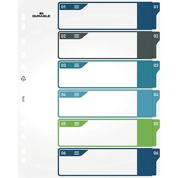 DURABLE Регистър DURABLE plastic A/4 maxi 1-6 цвят 679427 (679427)