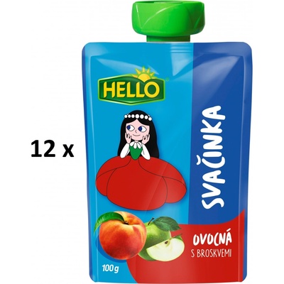 Hello ovocná kapsička s Broskvemi 12 x 100 g