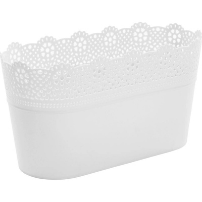 Prosperplast truhlík LACE 28,5x13,5x15,5 cm BÍ (S449)