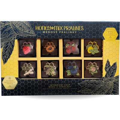HoneyMix Medové pralinky plněné ochuceným medem 8 x 12 g