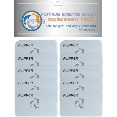 Flipper Aquarium Products Platinum scraper čepele 10 ks