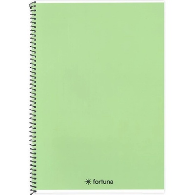 Fortuna Спирална тетрадка с подложка FORTUNA Monocolor A/5 70 листа пастелно зелено 01.02122 (01.02122)