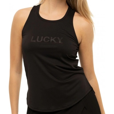 Дамски топ Lucky in Love Laser Novelty Technology Feeling Lucky Racerback Tank - Черен