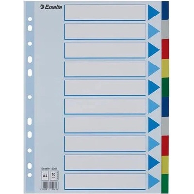 ESSELTE Register, plastový, A4, 10 dielny, ESSELTE