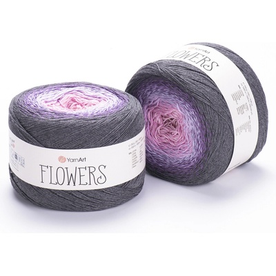 Yarn Art příze Flowers 276 růžová, fialová, šedá