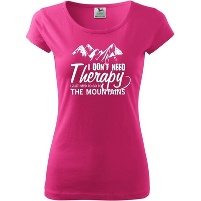 I dont need therapy Mountains Nepotrebujem terapiu Hory Pure dámske tričko Purpurová