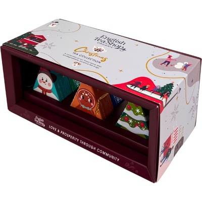 English Tea Shop BIO Vánoční čaj kolekce Kouzelné figurky Bílá 6 pyramidek