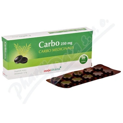 Moje lékárna Carbo medicinalis 20 tabliet