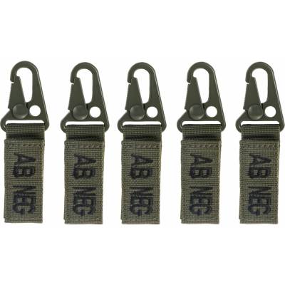 Přívěsek Mil-Tec krevní skupina AB - Olive - 5 ks